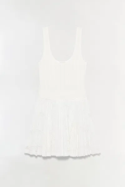 Simkhai Women's Ellis Knit Lace Mini Dress In Ivory In White