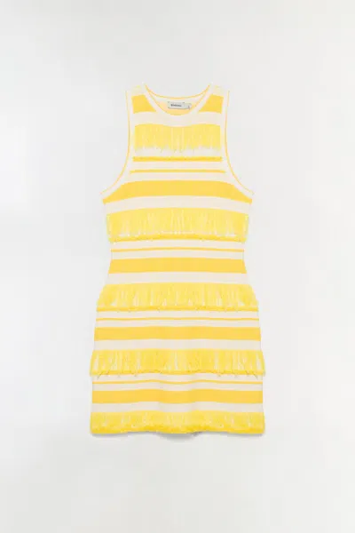 Simkhai Women's Elly Knit Mini Dress In Solar Stripe In Yellow
