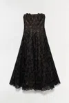 Simkhai Women's Elvina Gilded Lace Midi Dress In Black In Black