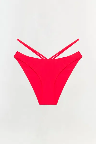 Simkhai Women's Emmalynn Bikini Bottom In Fiery Red