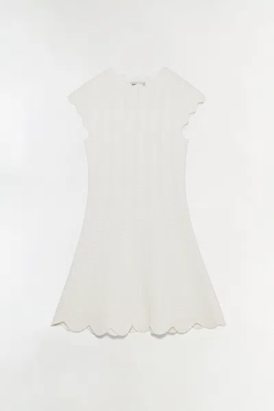 Simkhai Evalynn Wavy Knit Mini Dress In White