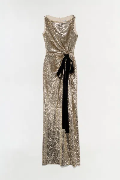 Simkhai Women's Felicity Draped Sequin Gown In Gold Multi