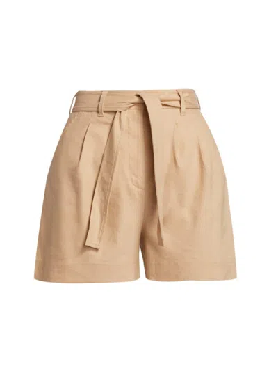 Simkhai Women's Fletcher Pleated Shorts In Natural