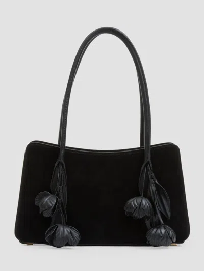 Simkhai Women's Fleur Tasseled Suede Shoulder Bag In Black