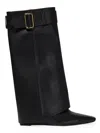 Simkhai Freyja Belted Fold Over Boots In Black