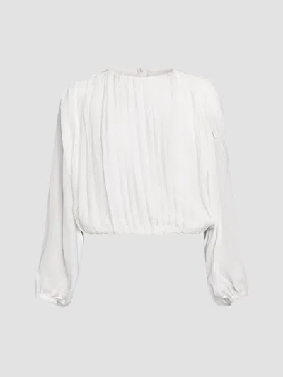 Simkhai Frida Silk Georgette Top In Ivory In White