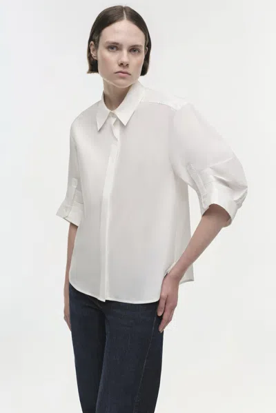 Simkhai Women's Gemma Poplin Shirt In White