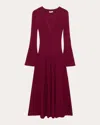 Simkhai Genna Knit Midi Dress In Burgundy
