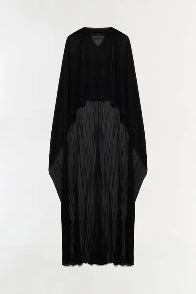 Simkhai Women's Genoa Crinkle Jersey Cape In Black In Multi