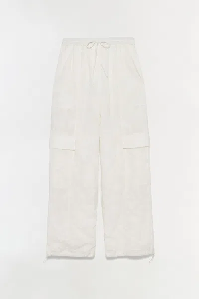 Simkhai Women's Georgiana Jacquard Cargo Pant In White