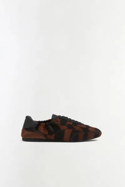 Simkhai Women's Georgie Calf Hair Sneaker In Cacao Multi In Brown