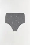 Simkhai Women's Georgie Embellished Knit Knickers In Heather Grey In Gray