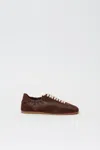 Simkhai Women's Georgie Leather Combo Sneaker In Cacao In Brown