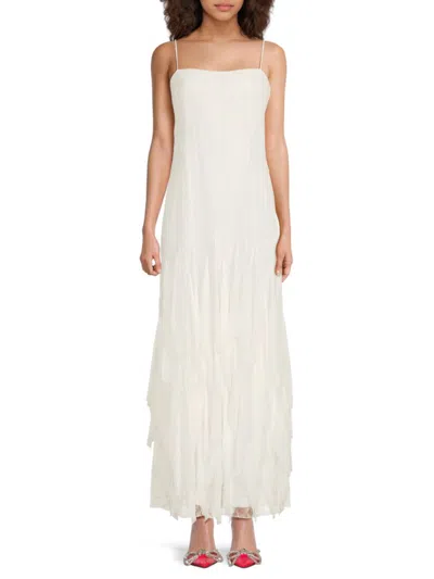 Simkhai Women's Gertrude Embroidered Maxi Dress In White