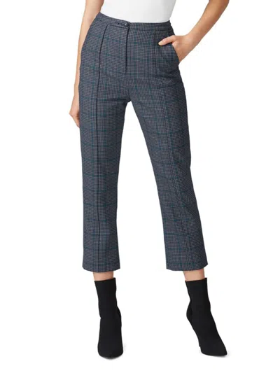 Simkhai Women's Glen Plaid Wool Blend Pants In Blue