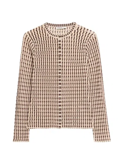 Simkhai Women's Gracen Knit Cardigan In Chocolate