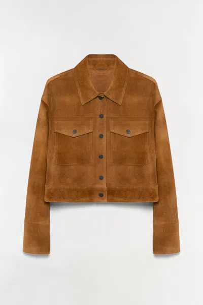 Simkhai Women's Grafton Suede Jacket In Cognac In Brown