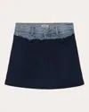 Simkhai Hampton Mini Skirt In Midnight Multi In Blue