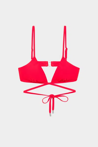 Simkhai Women's Harlen Bikini Top In Fiery Red