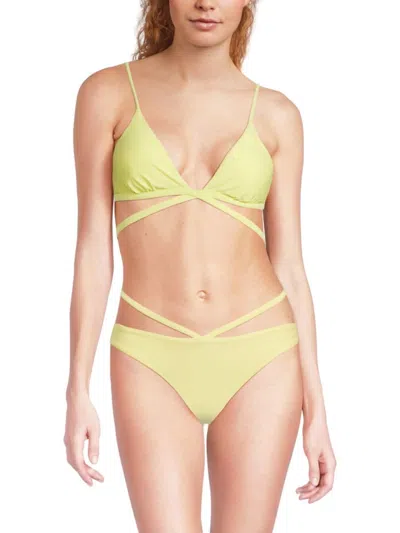Simkhai Women's Harlen Tie-back Bikini Top In Yellow