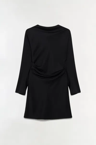 Simkhai Women's Harpor Satin Mini Dress In Black