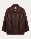 Simkhai Huntington Oversized Jacket Distressed Chocolate In Brown