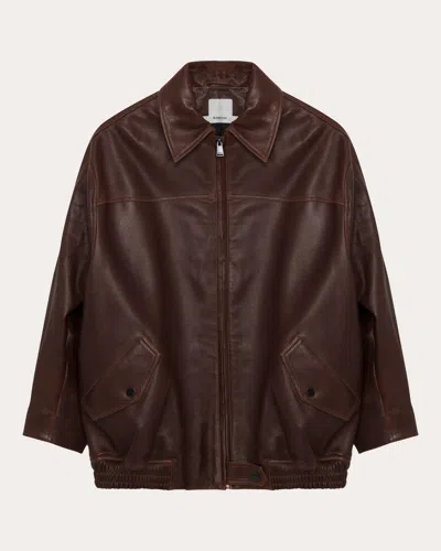 SIMKHAI WOMEN'S HUNTINGTON OVERSIZED LEATHER JACKET