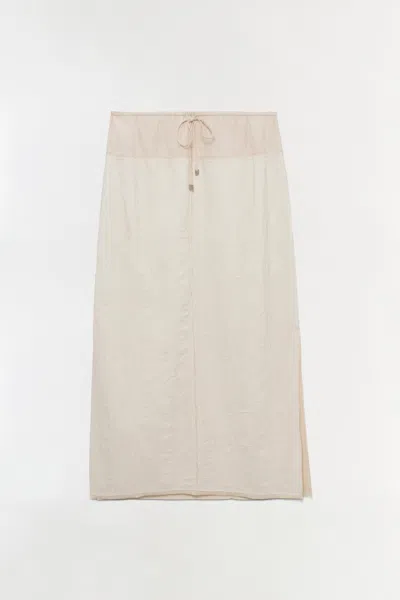 Simkhai Women's Huxen Midi Skirt In White Multi