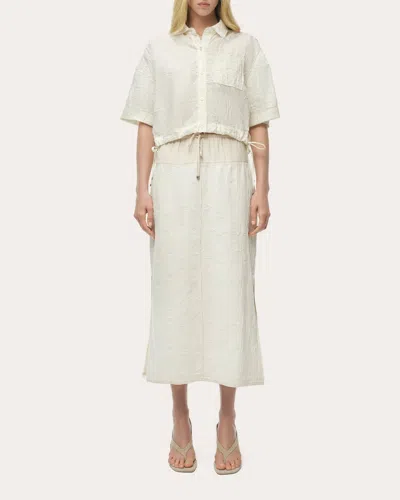 Simkhai Huxen Midi Skirt In White Multi