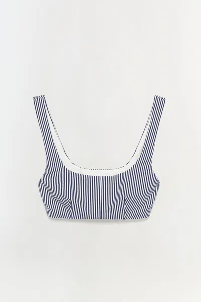 Simkhai Women's Huxley Bikini Top In Midnight Stripe In Multi