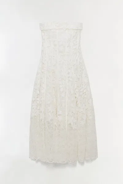 Simkhai Women's Imogen Lace Bustier Midi Dress In White