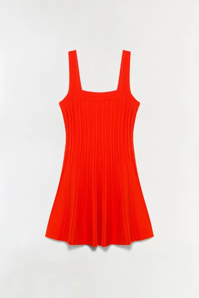 Simkhai Women's Indie Knit Mini Dress In Lobster In Red
