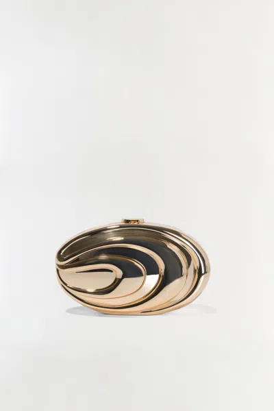 Simkhai Women's Inez Metal Clutch In Gold