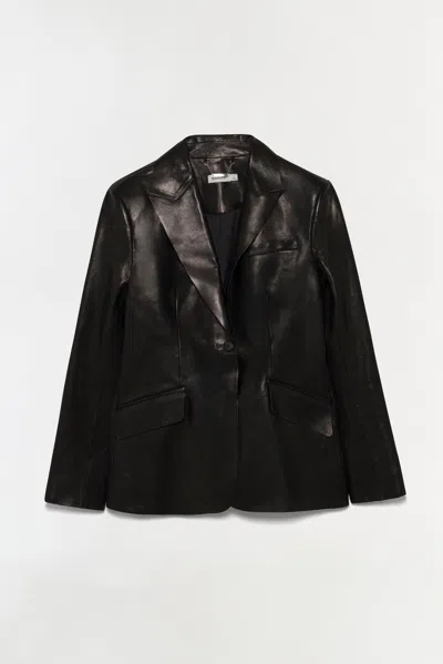 Simkhai Women's Iressa Leather Blazer In Black