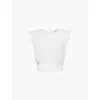 Simkhai Womens Ivory Matilda Pleated Woven Top In Ivory