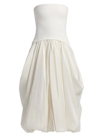 Simkhai Women's Izzy Strapless Pickup Midi-dress In White