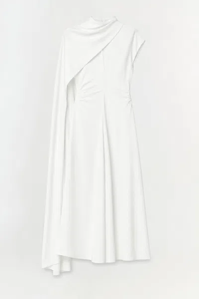 Simkhai Women's Jacka Satin Cape Midi Dress In Ivory In White