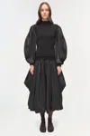 Simkhai Jackie Taffeta Knit Top In Black In Black