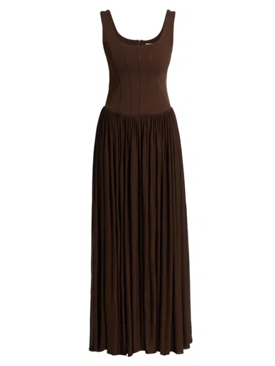 Simkhai Women's Jamie Scoopneck Maxi Dress In Brown