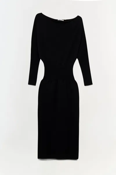 Simkhai Women's Janese Off Shoulder Knit Midi Dress In Black