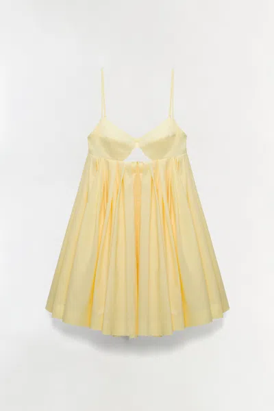 Simkhai Women's Janie Cotton Mini Dress In Buttercream In Yellow