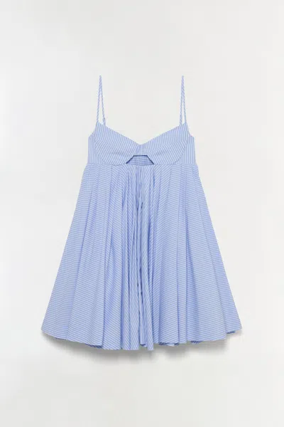 Simkhai Women's Janie Cotton Mini Dress In Periwinkle Stripe In Purple