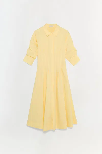 Simkhai Women's Jazz Cotton Midi Dress In Buttercream In Yellow