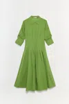 Simkhai Women's Jazz Cotton Midi Dress In Deep Peridot