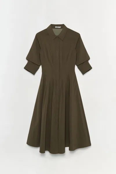 Simkhai Women's Jazz Cotton Midi Dress In Faded Olive