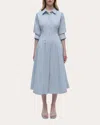 Simkhai Cotton-blend Jazz Midi Shirt Dress In Blue