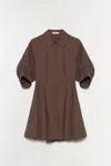 Simkhai Women's Jazzie Cotton Mini Dress In Chocolate In Brown