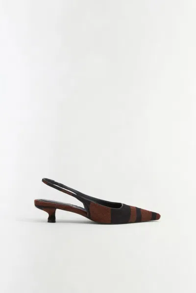 Simkhai Women's Jenny Calf Hair Slingback Pump In Cacao Multi