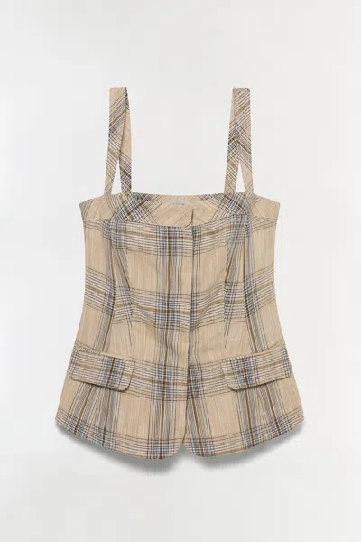 Simkhai Women's Jessie Vest In Rattan Plaid