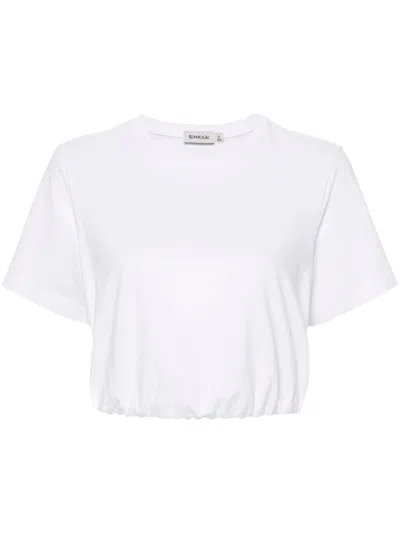 Simkhai Elasticated-waist T-shirt In White